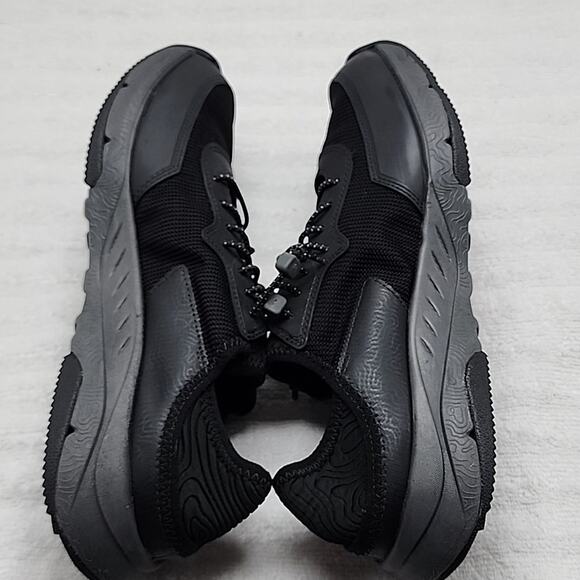 CLARKS NEW-DAVIS LOW TOP MENS ■SIZE 8■COLORWAY COMBI BLACK CANVAS ELASTIC-LACES - Picture 10 of 16